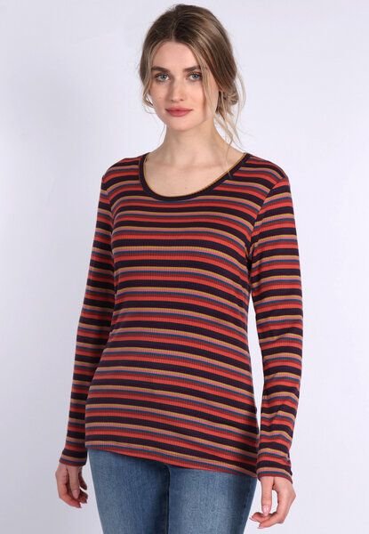 Lykka du Nord Ecovero Langarmshirt mit Streifen - Vany | Rundhals