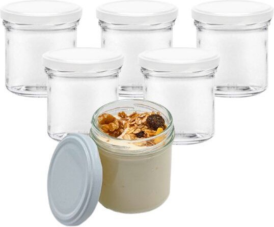 Thumbnail - mikken 6 kleine Dessertgläser 167 ml Joghurtgläser mit Schraubdeckel