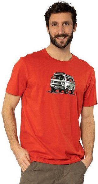 Elkline Herren T-Shirt Gassenhauer mit kultigen VW Bulli Print auf der Brust