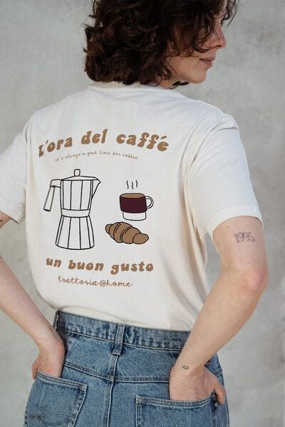 Kultgut NEW Upcycling Generation- Artdesign - Bioshirt / Caffé