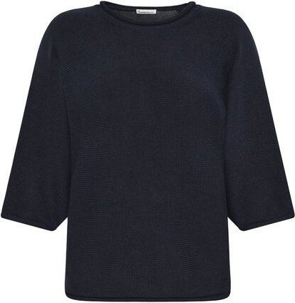 KnowledgeCotton Apparel Leichter Pullover mit Fledermausärmeln aus Bio-Baumwolle