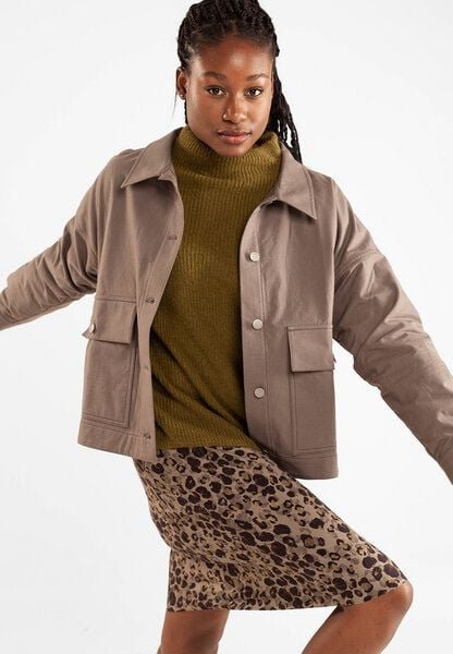 Thumbnail - Alma & Lovis Softshelljacke aus reiner Bio-Baumwolle | Softshell Army-Jacke