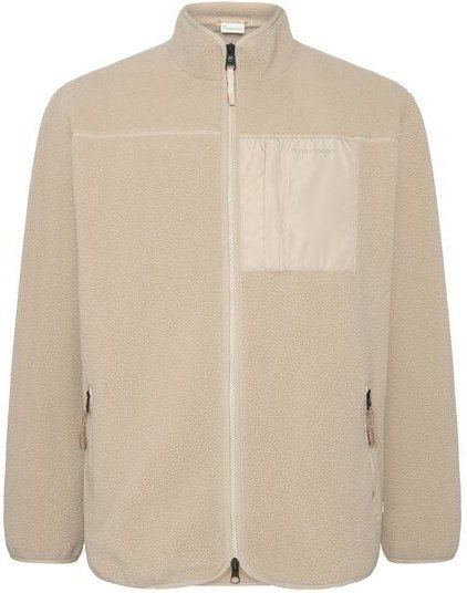 KnowledgeCotton Apparel Lockere Fleecejacke mit Reißverschluss - receycelt - GRS/Vegan