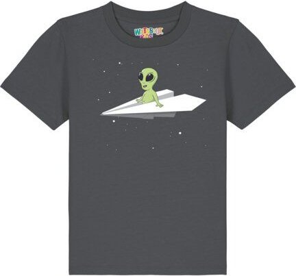 watabout.kids T-Shirt Kinder Alien on a paper plane
