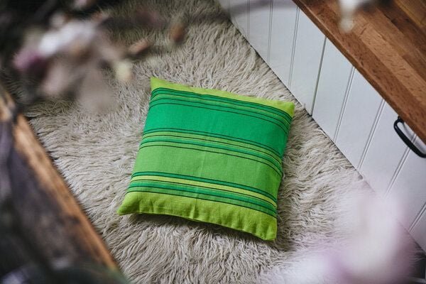 HängemattenGlück Sofakissen / Kopfkissen aus reiner Bio Baumwolle (Bezug und Füllung) 40x40cm Grüntöne