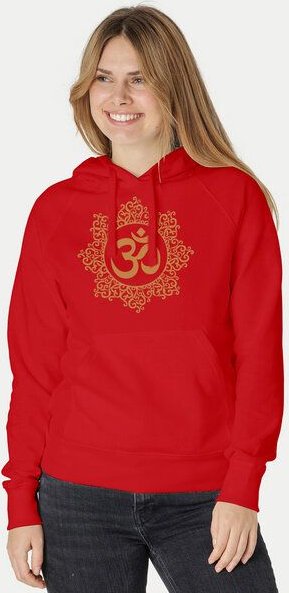 Peaces.bio - handbedruckte Biomode Bio-Damen-Kapuzensweater "Classic-Om"