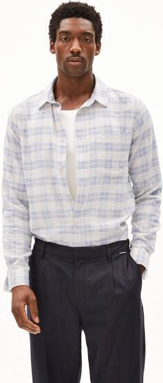 ARMEDANGELS FLAAVIEN CHECK - Herren Hemd aus Bio-Baumwoll Mix
