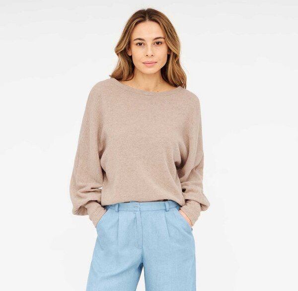 WiDDA berlin Pullover BOXI natur aus recycelter Wolle