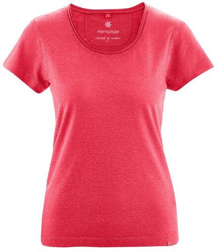 HempAge Damen T-Shirt mit Rollsaum Hanf/Bio-Baumwolle