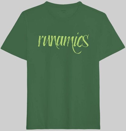 runamics Calligraphy T-Shirt, regenerative Baumwolle, unisex