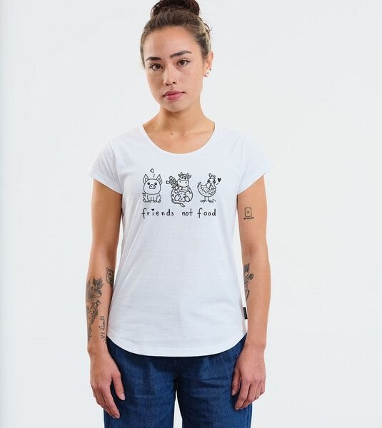 GARY MASH Shirt Asheville Friends not Food aus Bio-Baumwolle