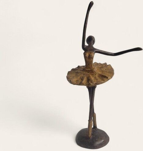 Moogoo Creative Africa Bronze-Skulptur "Danseuse de ballet" Ballerina 27 cm, handgemacht und fair