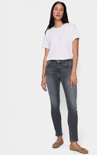 FUTURE:PEOPLE. 09:01 SLIM FIT PEOPLE - MID WAIST- Damen Jeans aus weichem Stretch-Denim aus Bio-Baumwoll-Mix (30901 0 10...
