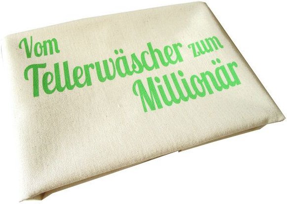 Cherry Bomb Bio Geschirrtuch Tellerwäscher, Handsiebdruck