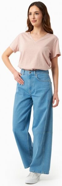 ORGANICATION Jeans mit Weitem Bein aus Bio-Baumwolle