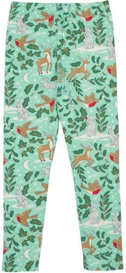 Frugi Leggings "Festive Forest" mit Rotkehlchen