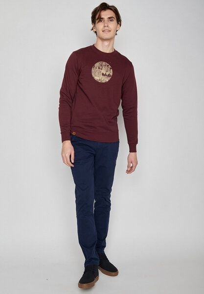 GREENBOMB Nature Mountain Circle Wild - Bequemes Sweatshirt aus Bio-Baumwolle / hochwertiger Print / Fair & Vegan