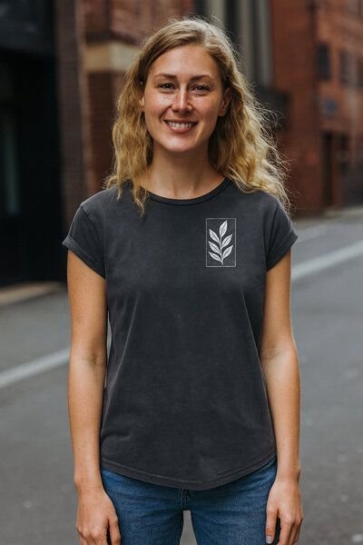 ilovemixtapes Damen Bio-T-Shirt „Der Zweig“ – Fair und aus 100 % Bio-Baumwolle