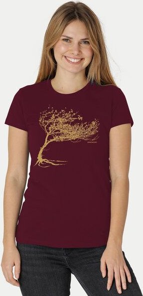Peaces.bio - handbedruckte Biomode Bio-Damen-T-Shirt "Windy Tree"