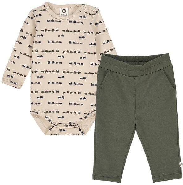 müsli Set aus Langarmbody und Babyhose