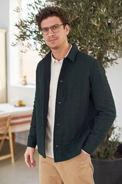 Thumbnail - About Companions Klassische Overshirt-Jacke OWE aus gestepptem Bio-Baumwollflanell