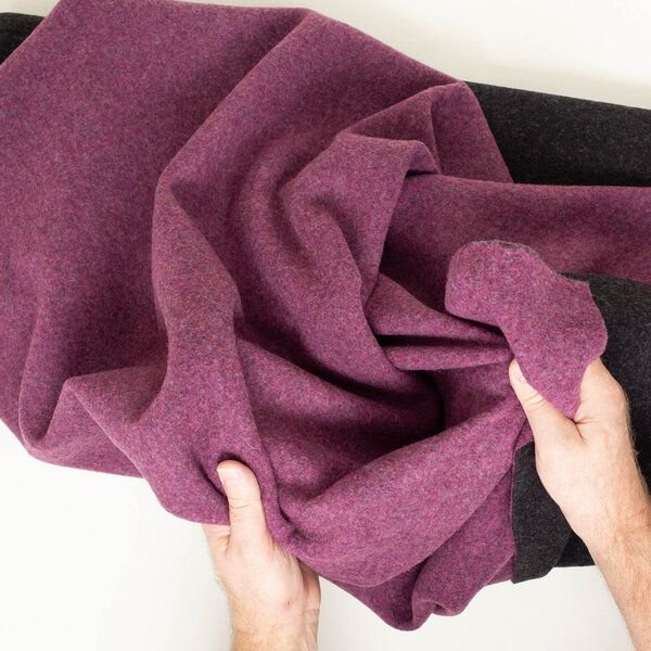 Tuchfabrik Mehler Wollstoff "Flauschloden" doubleface | 100% Schurwolle (89,80 €/m)