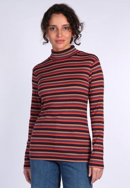 Lykka du Nord Ecovero Rollkragenshirt mit Streifen - Alissee
