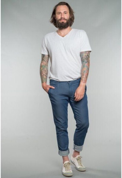 Feuervogl Lasse | Chino | Slim Fit | Light Denim