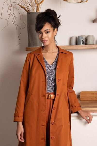 l'amour est bleu Trenchcoat aus Bio-Baumwolle