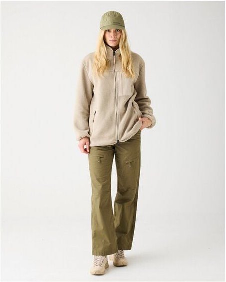 KnowledgeCotton Apparel Lockere Fleecejacke mit Reißverschluss - recycelt - GRS/Vegan