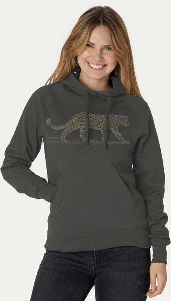 Peaces.bio - handbedruckte Biomode Bio-Damen-Kapuzensweater Leopard