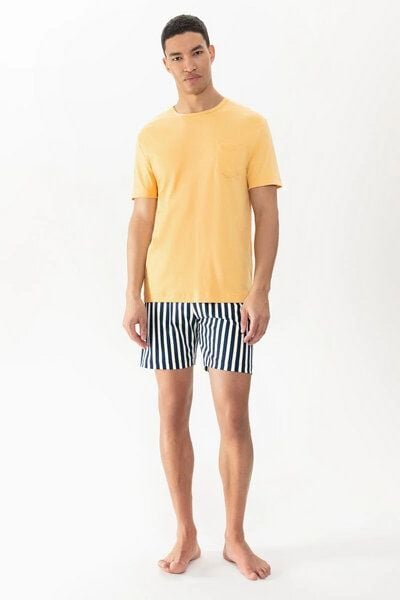 Mey Herren Schlafanzug Pyjama kurz "Sun Stripes" Made-in-Green