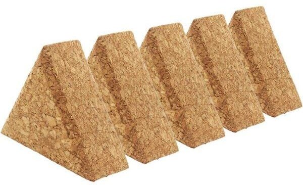 Kork-Deko 5er-Pack Korkdreiecke: Geometrische Formen aus Presskork | Ideal für Hobby, Basteln und Modellbau | Maße 6x6x6...