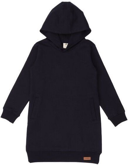 Thumbnail - Baby Kapuzenkleid GOTS zertifiziert, Bio-Baumwolle, Schwarz, „Eclipse Primavera“, Langarm – Walkiddy