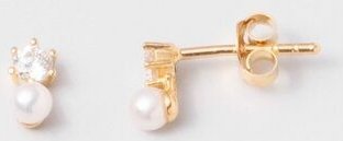 fejn jewelry Ohrstecker 'sparkle & pearl' mit Perle und Zirkonia