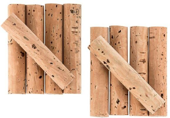 Kork-Deko Kork-Sticks mit Bohrer für Angelköder | Ø 6 mm | Kork für Angelposen | 10 Stück