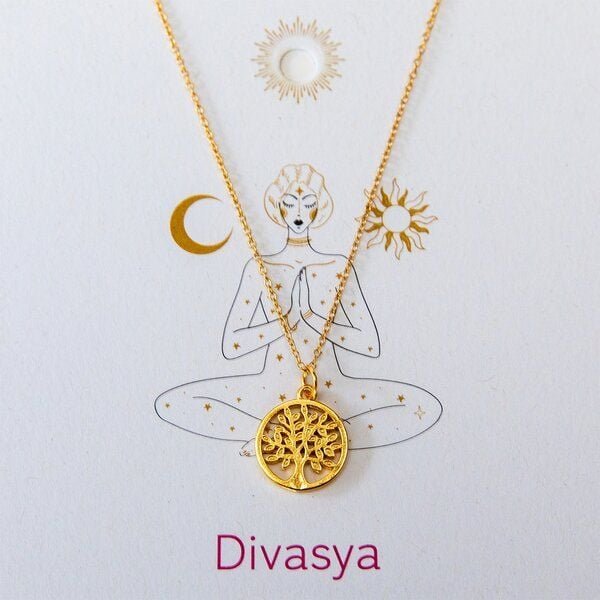 Divasya Gold-Halskette Lebensbaum