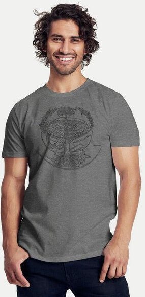 Peaces.bio - handbedruckte Biomode Bio-Herren-T-Shirt "Weltenesche"