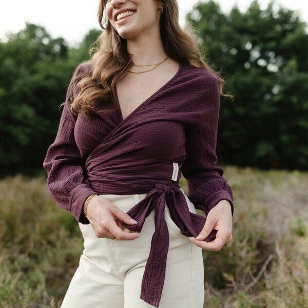 NORDLICHT Musselin Wickelbluse Freda aus 100% Bio-Baumwolle