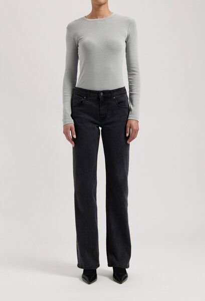 MUD Jeans Damen Jeans Straight Leg "Carry - Black Vintage"