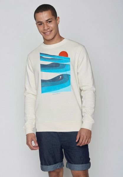 GREENBOMB Nature Perfect Waves Summer Wild - Bequemes Sweatshirt aus Bio-Baumwolle / hochwertiger Print / Fair & Vegan