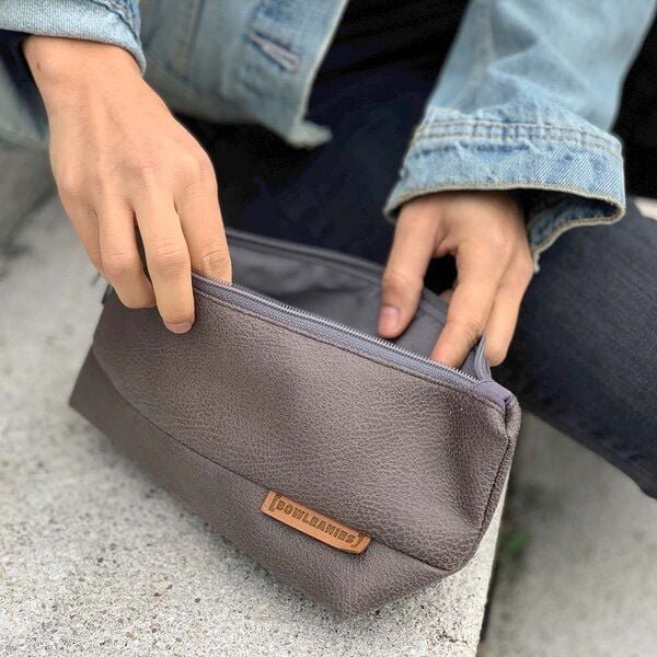 BOWLEANIES TASCHEN Schminktasche XL aus Lederfaserstoff