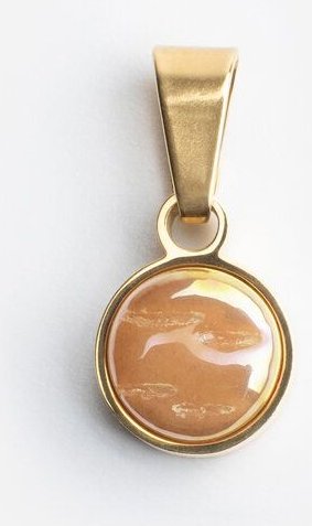 ALEXASCHA Kettenanhänger aus Glas | Mix & Match Charms | Gold