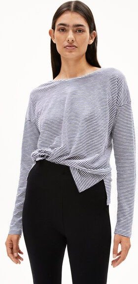 Thumbnail - ARMEDANGELS XIANAA STRIPES Damen Longsleeve aus Bio-Baumwolle