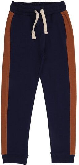 Kinder Jogger GOTS zertifiziert, Bio-Baumwolle, navy, „Crazy Dogs“, weich, elastischer Bund mit Kordel – Walkiddy