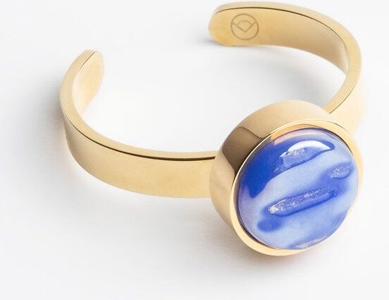 ALEXASCHA Größenverstellbarer Ring mit Stein | Goldring