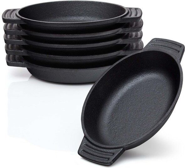 BBQ Nerd Servierpfännchen aus Gusseisen im 6er Set