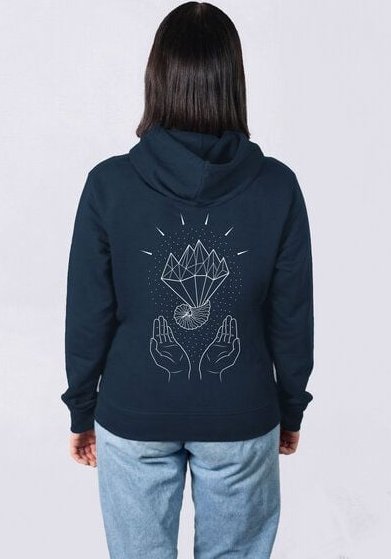 vis wear Damen Mother Earth Hoodie aus Bio-Baumwolle