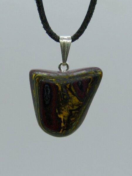 OneWorldMinerals Tigereisen, Edelstein - Schmuckanhänger, mit Silberöse