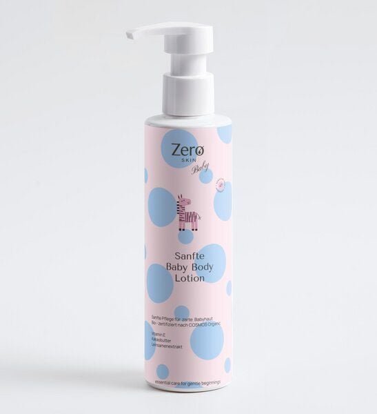 Zero Skin Sanfte Baby Body Lotion - 190 ml - intensive Feuchtigkeit ab Geburt mit Bio-Aloe Vera & Sodium PCA, Barrieresc...